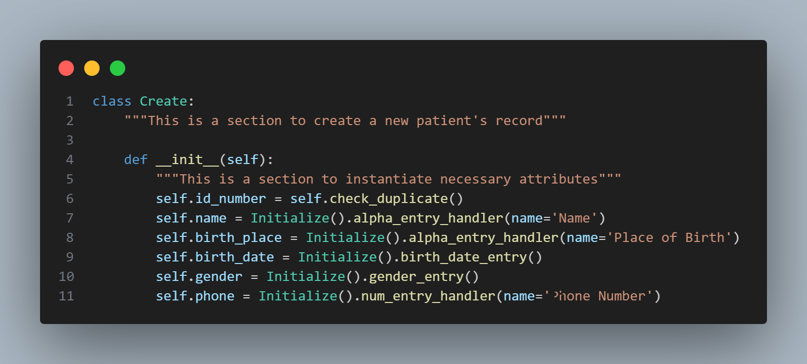 instance create codes