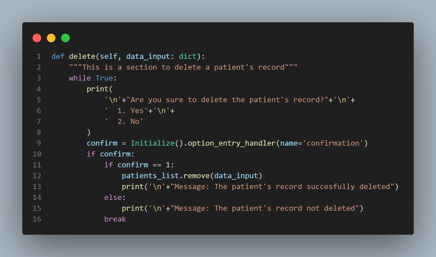 instance delete codes